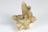 Quartz Crystal Cluster with Calcite & Loellingite - Mongolia #180372-1